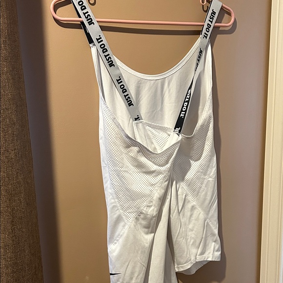 Nike White Tank Top with Black Straps - Picture 2 of 3